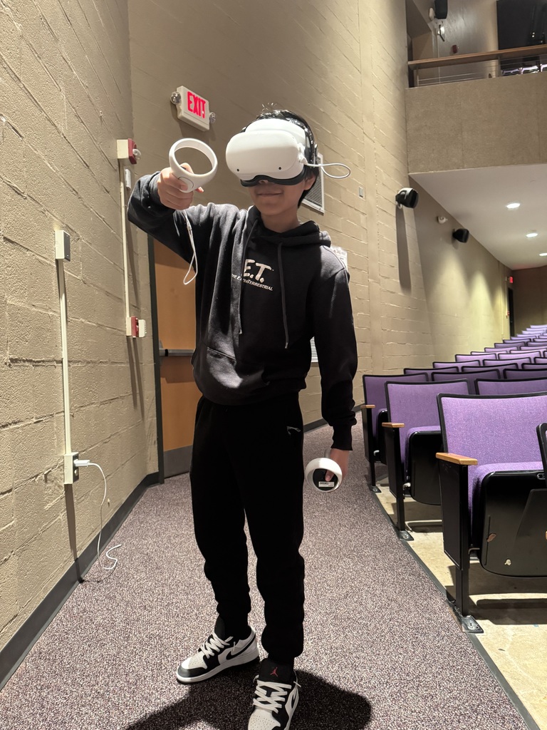 A student enjoying his virtual job.