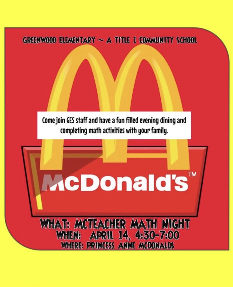 April 14th GES McTeacher Night