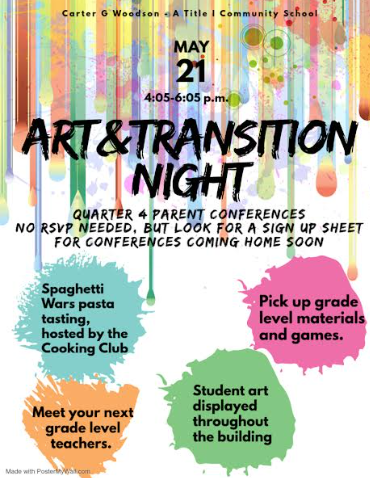 Art Show flyer in English