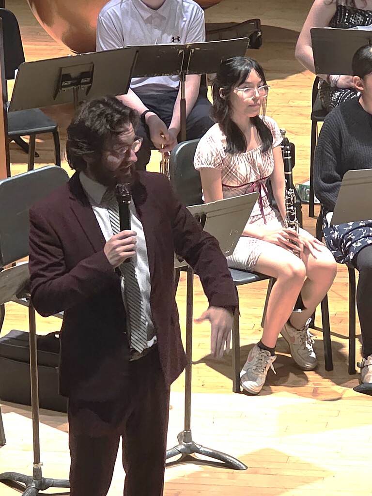 Mr. Denton addressing the audience 