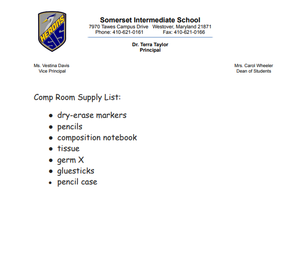 school supplies