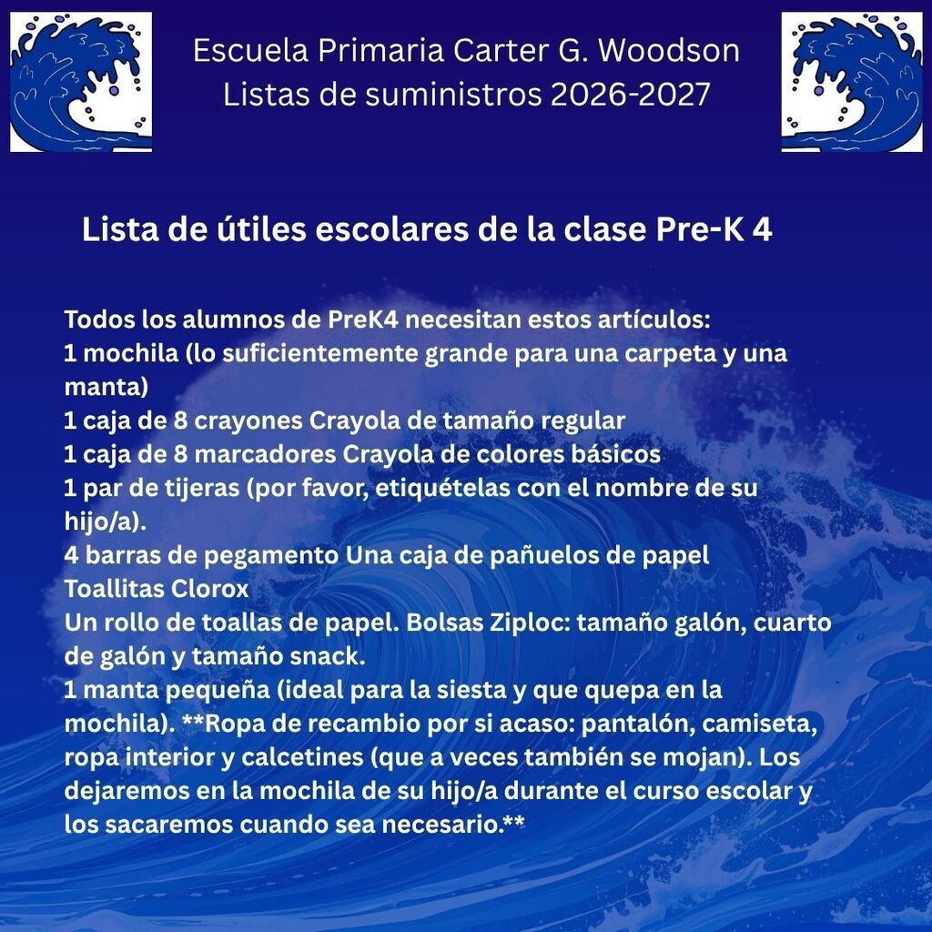 ¡Estamos emocionados de publicar nuestras listas de útiles escolares!!!!