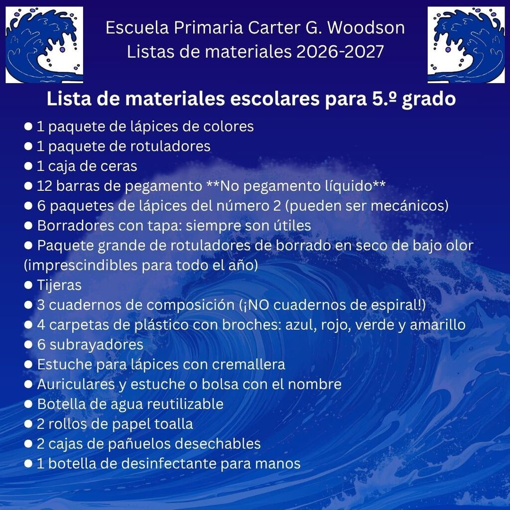 ¡Estamos emocionados de publicar nuestras listas de útiles escolares!!!!