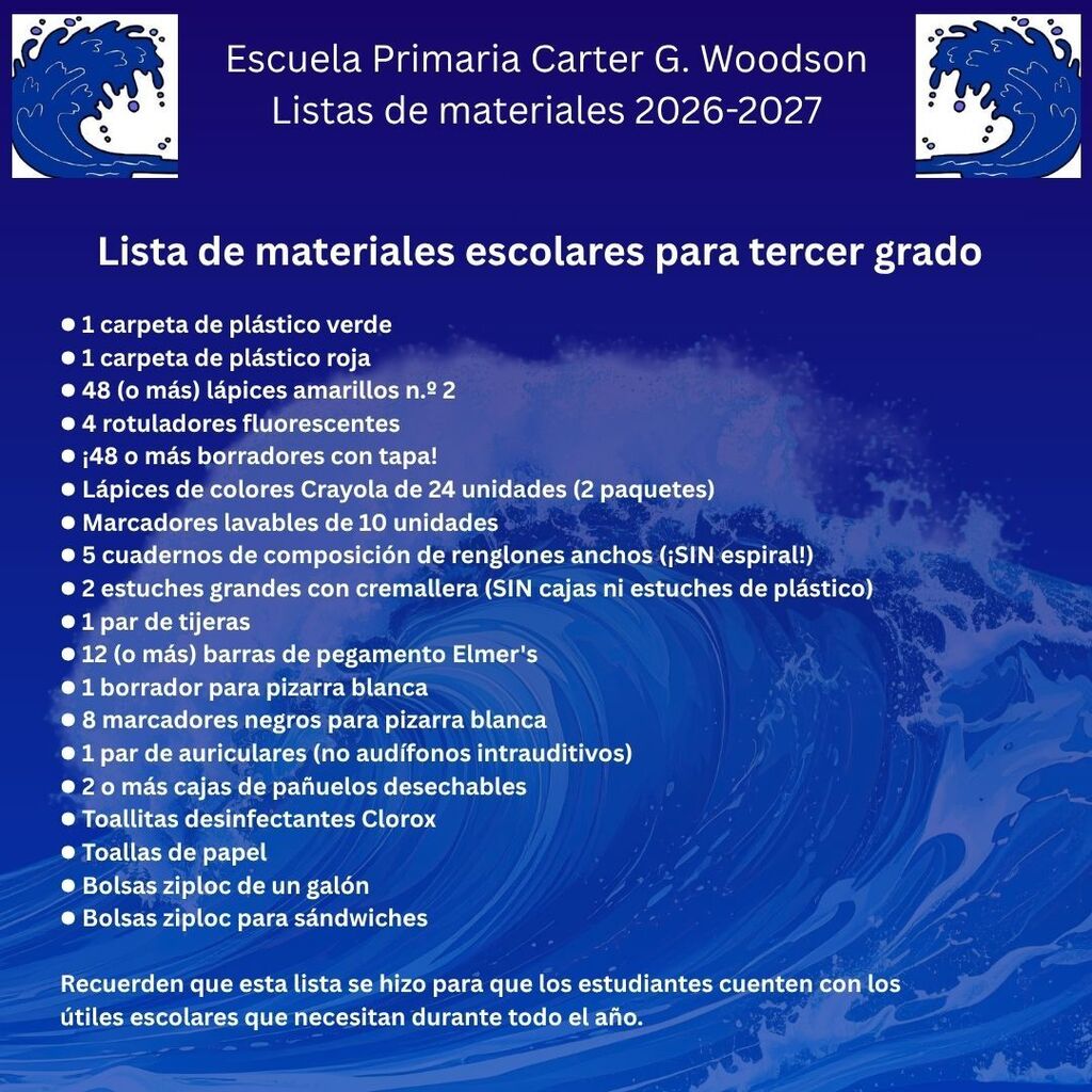 ¡Estamos emocionados de publicar nuestras listas de útiles escolares!!!!