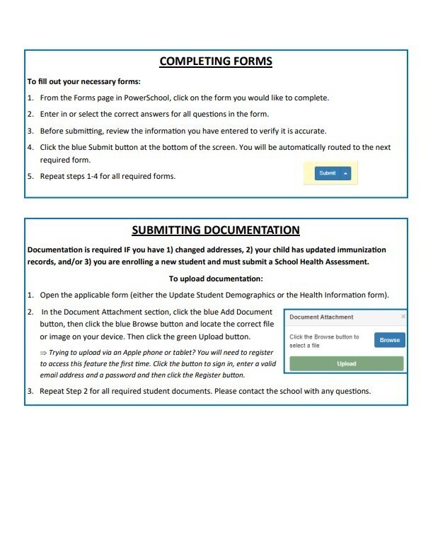 PowerSchool instruction forms