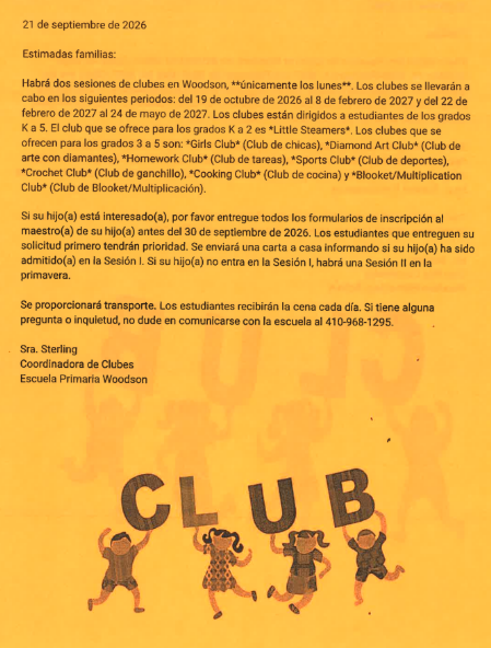 Club Flyer in Spanish
