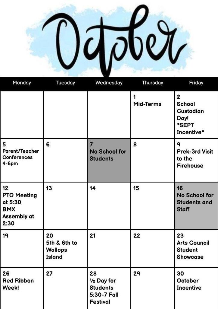 oct calendar