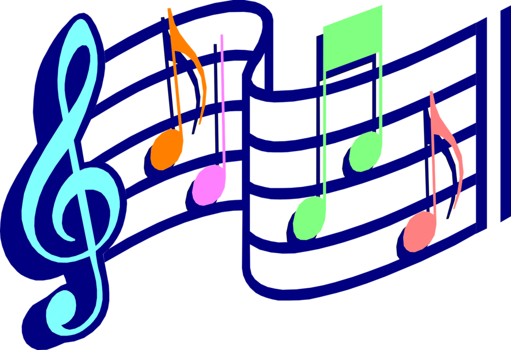 music notes on staff
