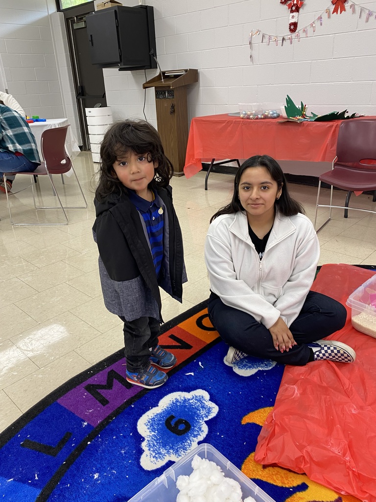 students enjoying sensory santa