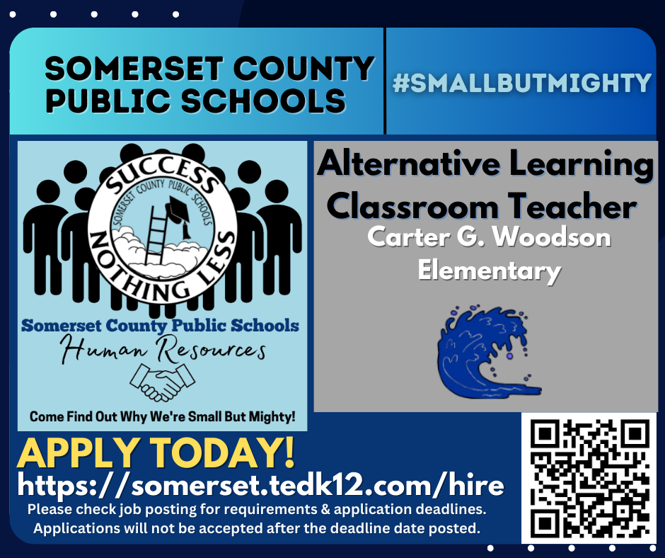 Alternative learning classroom teacher job ad
