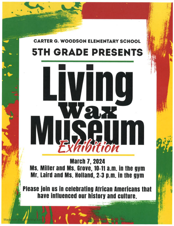 Living Wax Museum flyer in English
