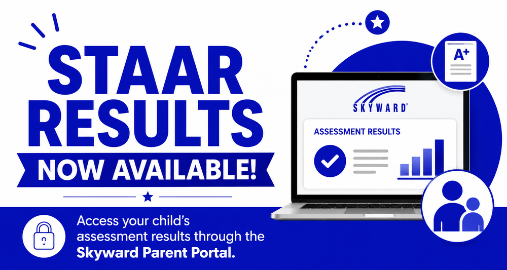 blue and white staar report banner