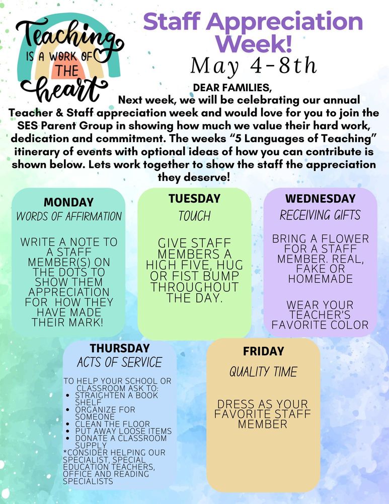 Staff Appreciation events