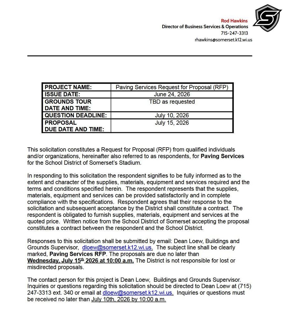Paving RFP