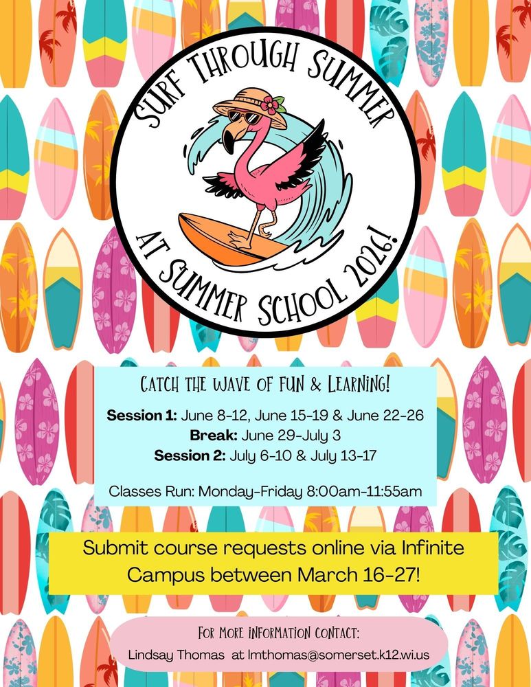 Summer School June 8 to July 17