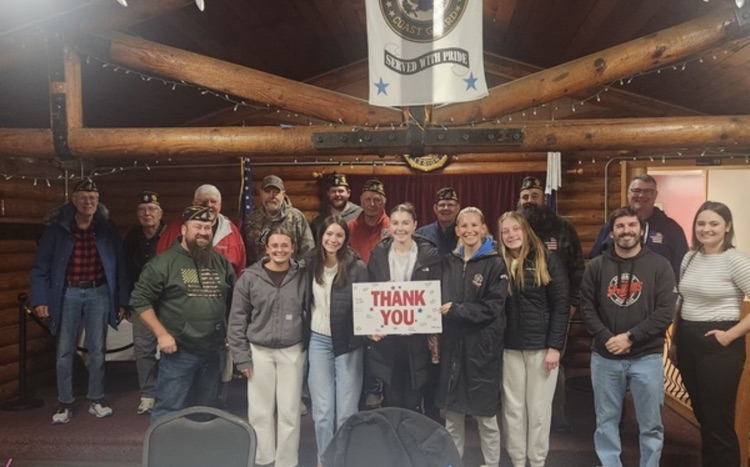 A few members of the 2026 Somerset Softball Team stopped by the American Legion to thank Post 111 and Josh Svejcar for donating a brand new flagpole that was installed in November by the Heintz and Greeder family.