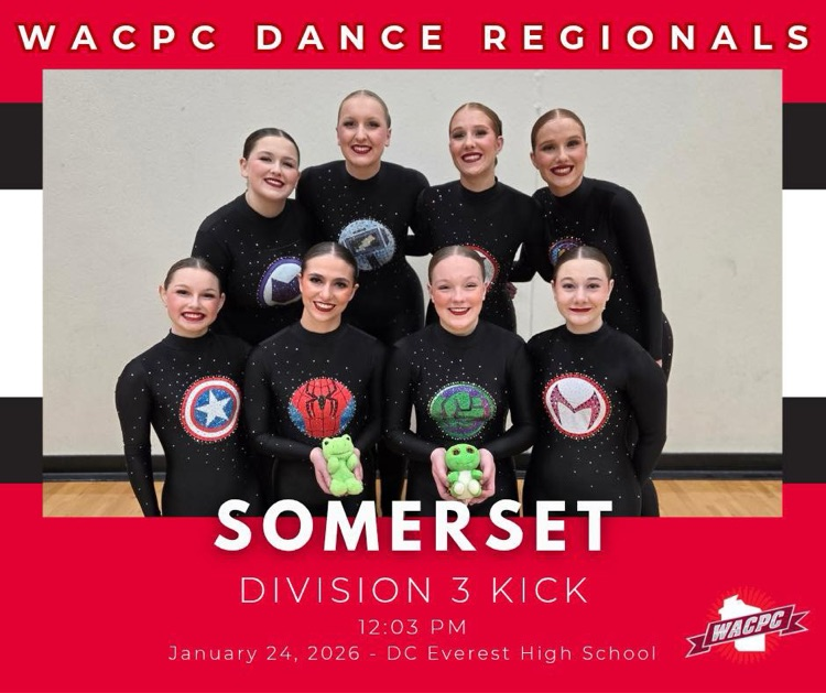 The Dance Team heads to Northern Regionals, their State Qualifier, this Saturday, January 24, in Wausau! ❤️🖤