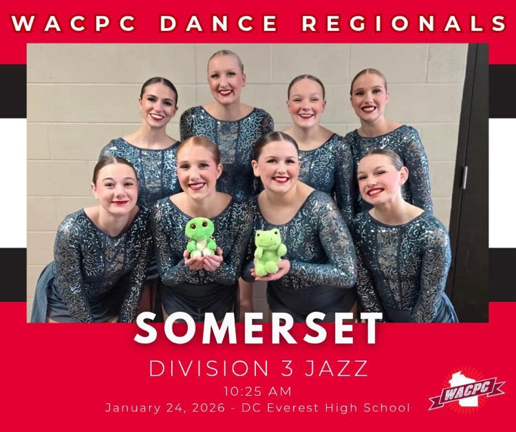 The Dance Team heads to Northern Regionals, their State Qualifier, this Saturday, January 24, in Wausau! ❤️🖤