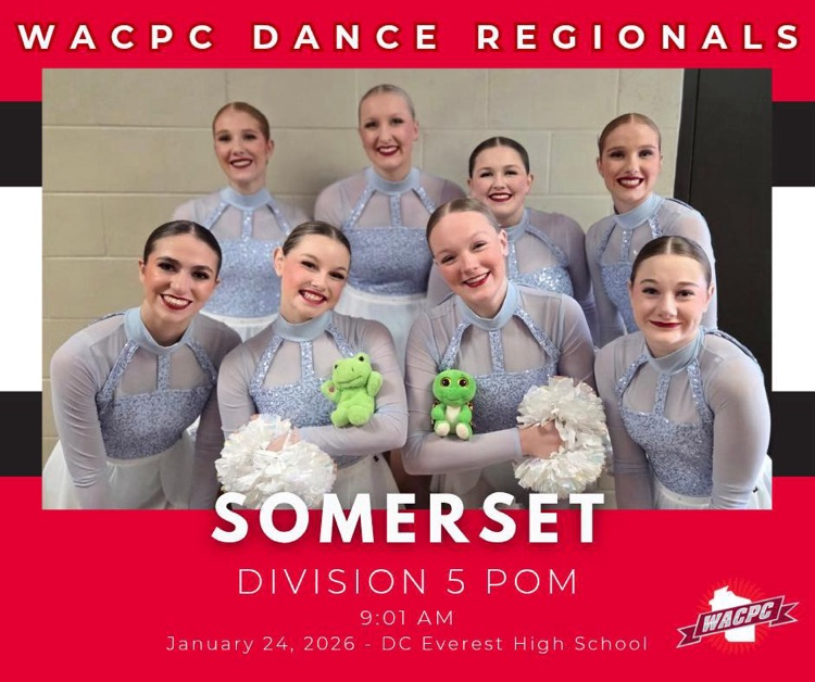 The Dance Team heads to Northern Regionals, their State Qualifier, this Saturday, January 24, in Wausau! ❤️🖤