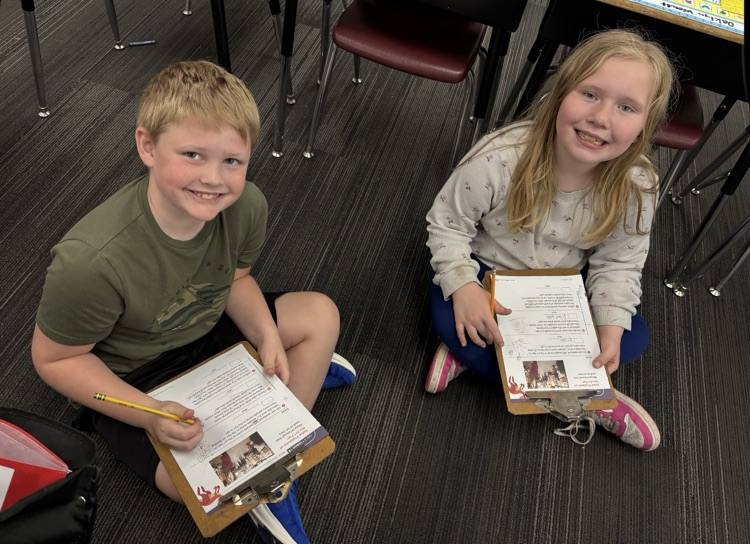 Mrs. Andersen’s 2nd graders are putting their teamwork skills to work as they solve word problems with numbers within 1,000. 