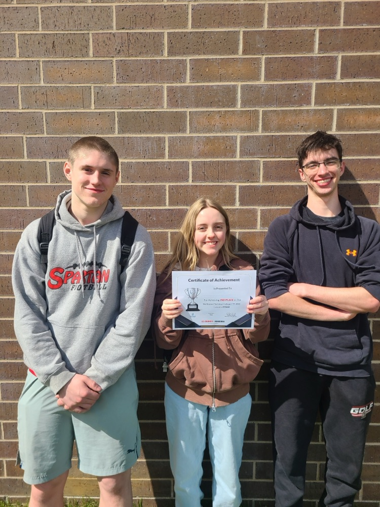Congratulations to Alex Caroon, Carly Brihn, and Deacon Garn on an outstanding performance, earning 2nd place with an impressive score of 297/300 at Northwood’s IT–Cybersecurity Computer Hacking Competition! 