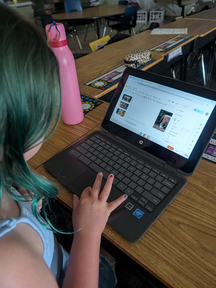 Our 2nd graders researched an animal and created a slideshow to present their learning to the class! 