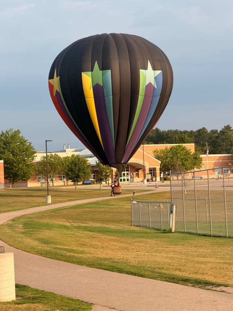 Somerset Elementary School had a fun surprise when a hot air balloon touched down right in front of the school! 