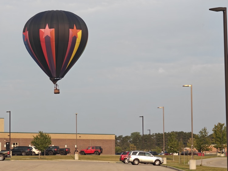 Somerset Elementary School had a fun surprise when a hot air balloon touched down right in front of the school! 