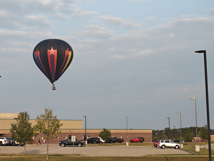 Somerset Elementary School had a fun surprise when a hot air balloon touched down right in front of the school! 