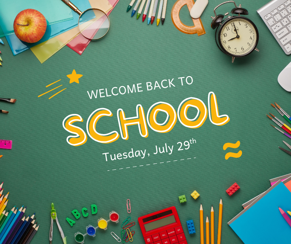 Blue Colorful Back To School Classroom Announcement Facebook Post