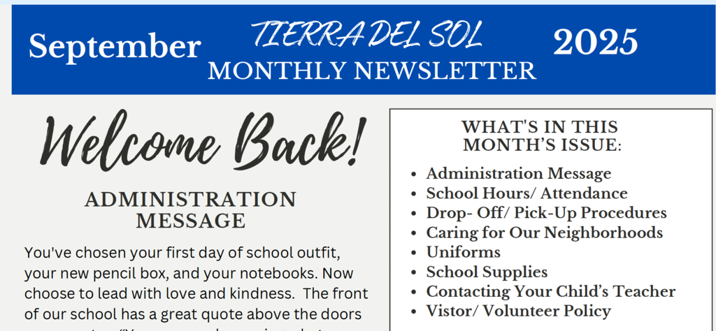 September Newsletter