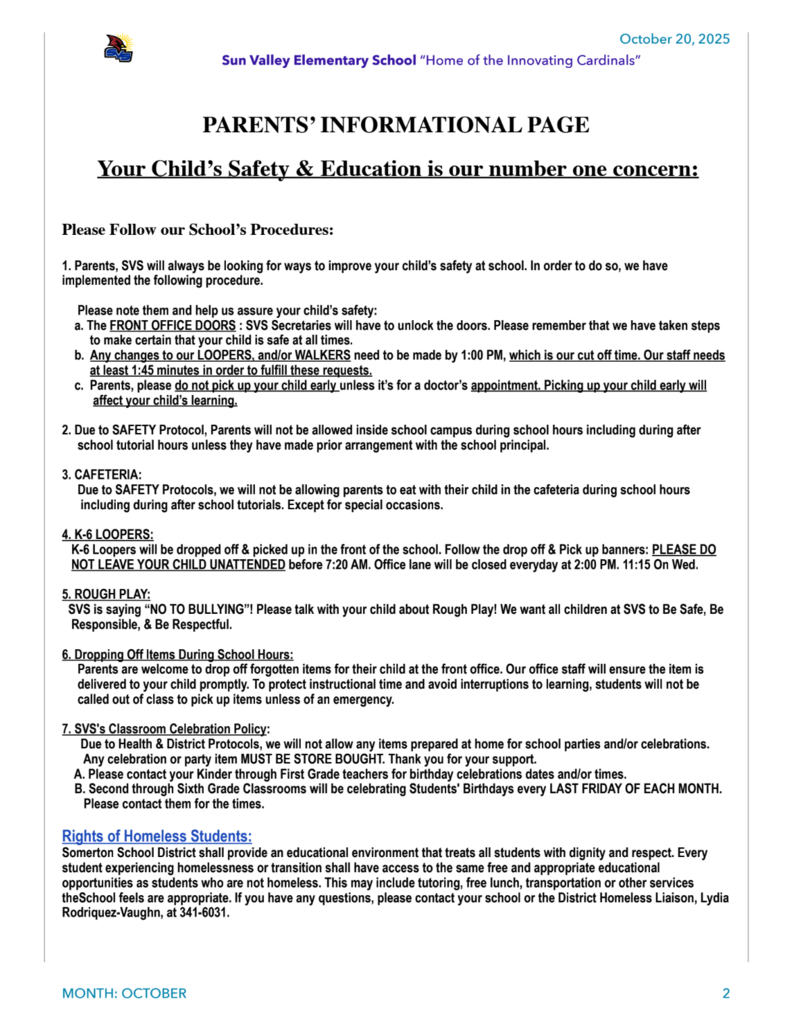 SVS NEWSLETTER OCTOBER 20TH , 2025