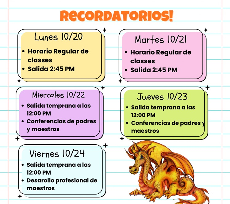 recordatorios de la semana