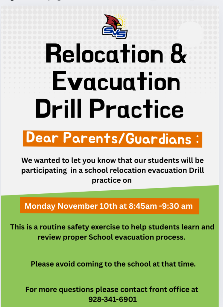SVS Reunification and Evacuation Drill