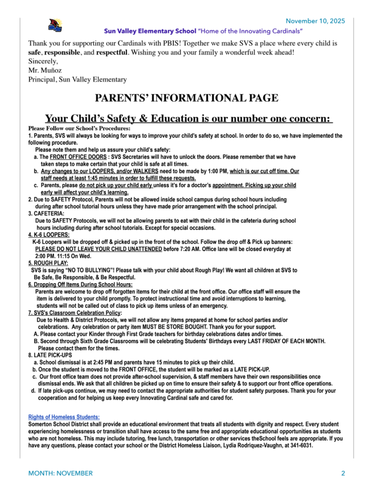 SVS NEWSLETTER NOVEMBER 10TH , 2025