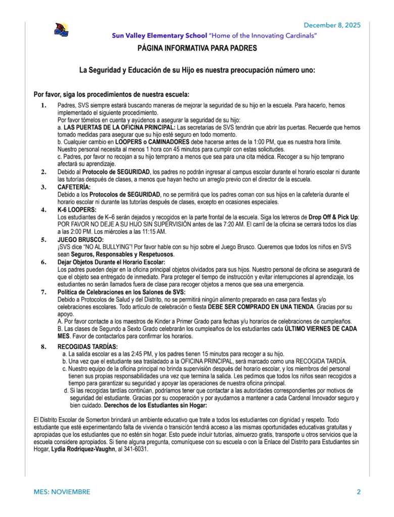 SVS NEWSLETTER DEC  8 , 2025