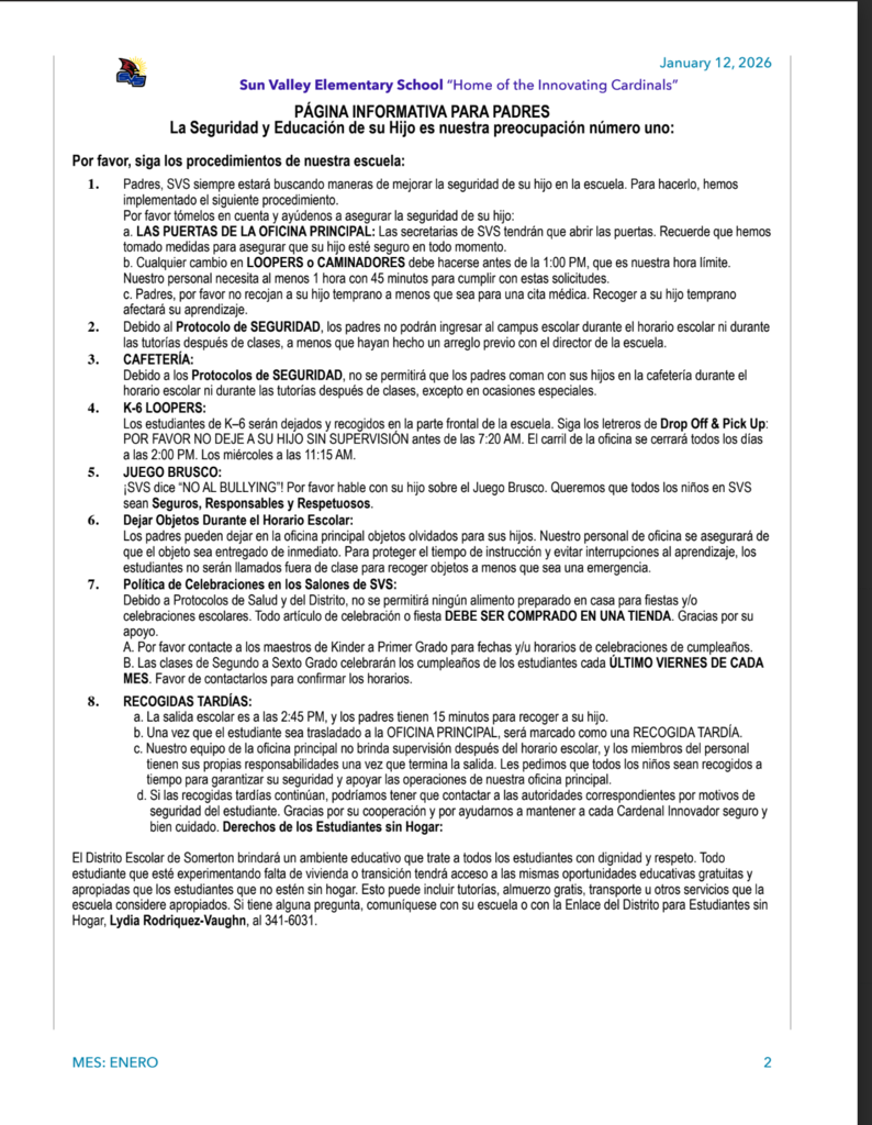 SVS NEWSLETTER JAN 12 2026