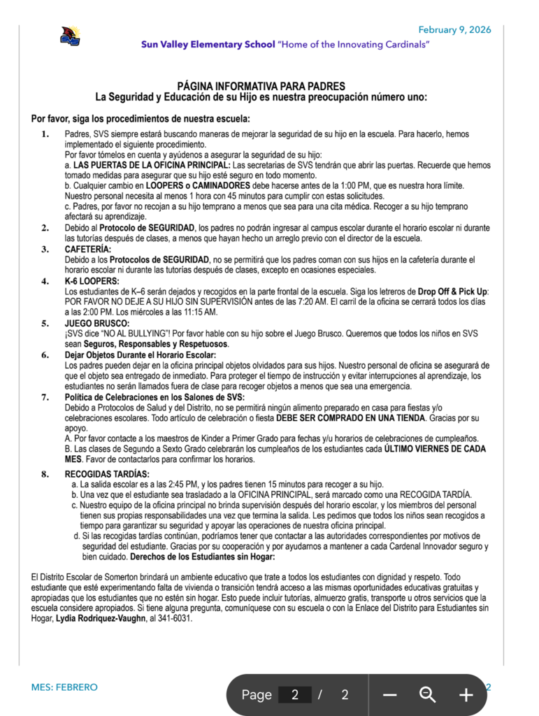 SVS NEWSLETTER FEB , 9TH , 2026