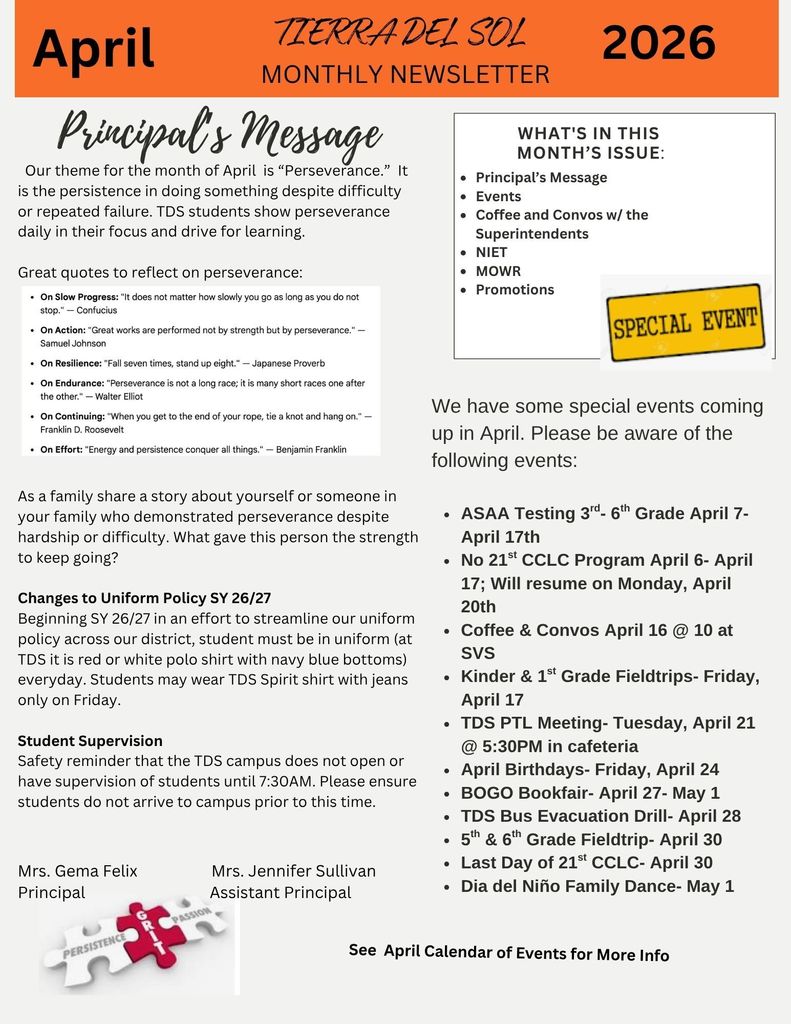 April Newsletter