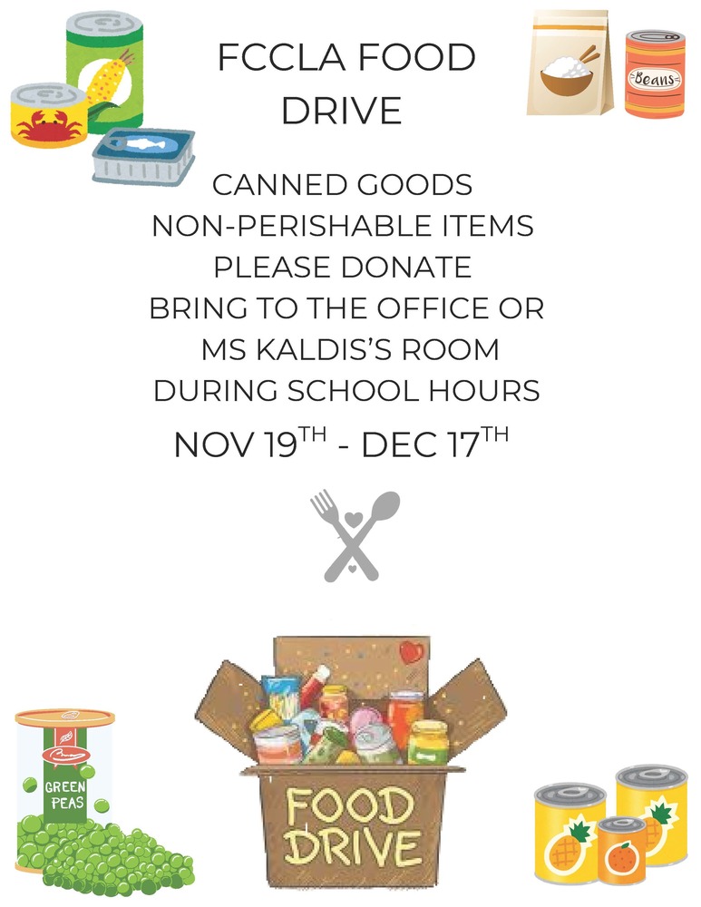 FCCLA Food Drive Flyer