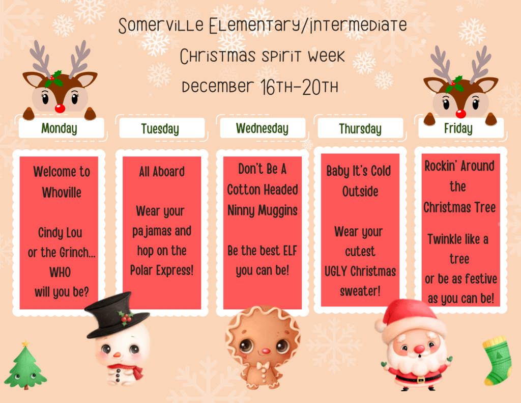 Christmas Spirit Days 2024