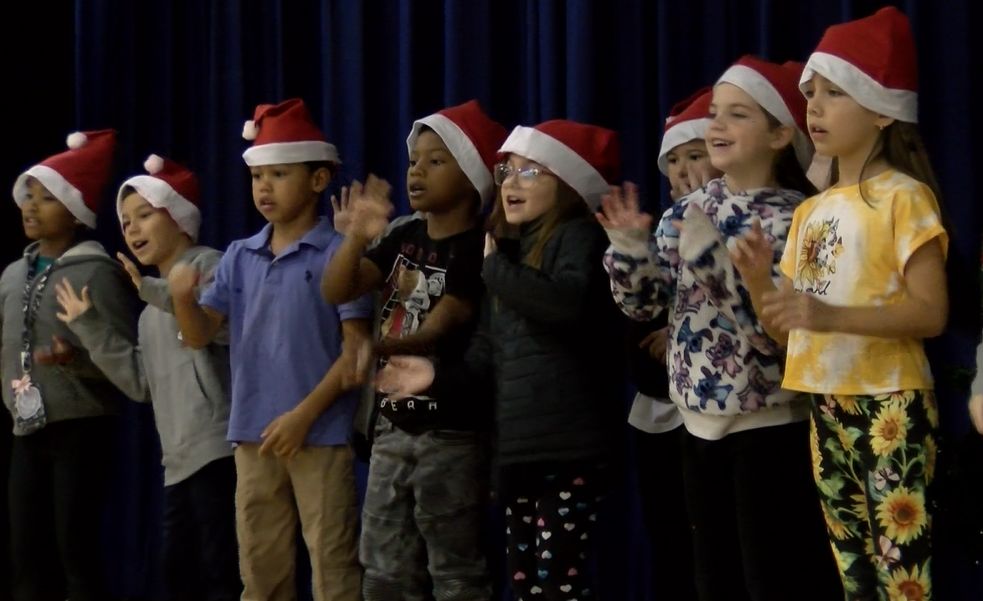 All Aboard the Christmas Express rehearsal