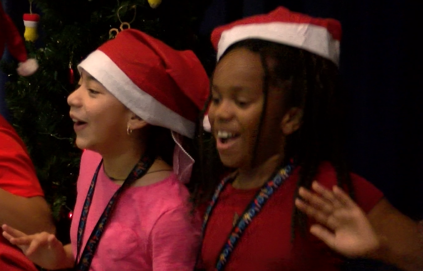 All Aboard the Christmas Express rehearsal