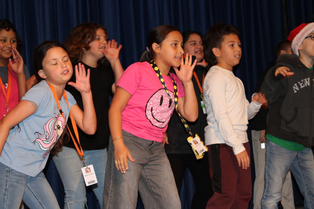 All Aboard the Christmas Express rehearsal