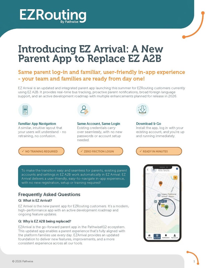 EZ Arrival app