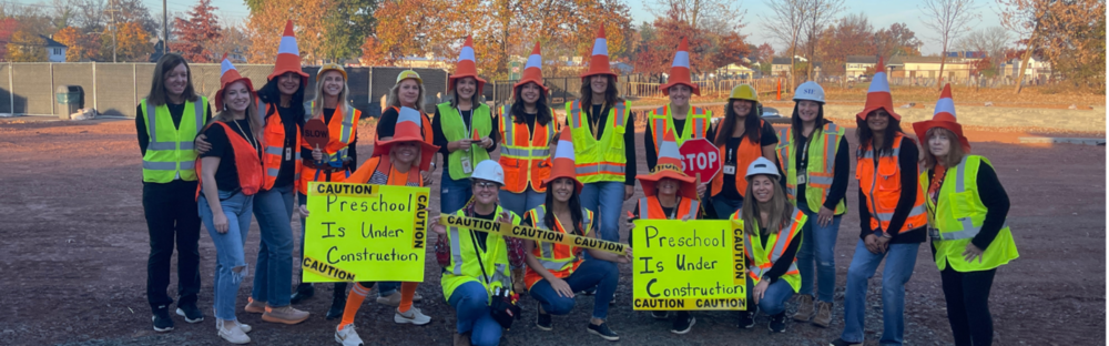 teachers dressed at construction workers