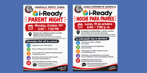 iReady Parent Night Monday Ocitber 19th6:00-7:00pm SMS Cafe