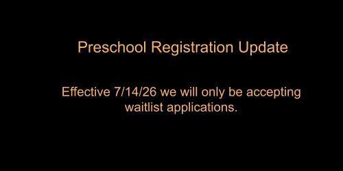 preschool registation