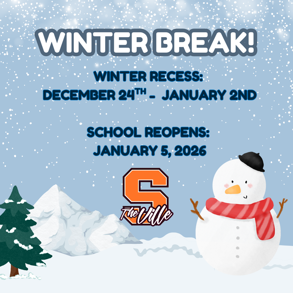 Winter Recess: December 24th - January 2nd School Reopens: January 5, 2026