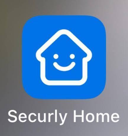 Securly Home blue box with a white smiley house